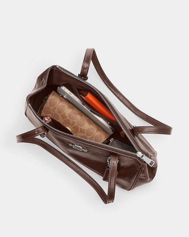 Asher Shoulder Bag Glazed Leather-Silver-Maple Glazed Leather-Silver-Maple