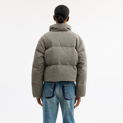 Coach Wool Puffer Houndstooth