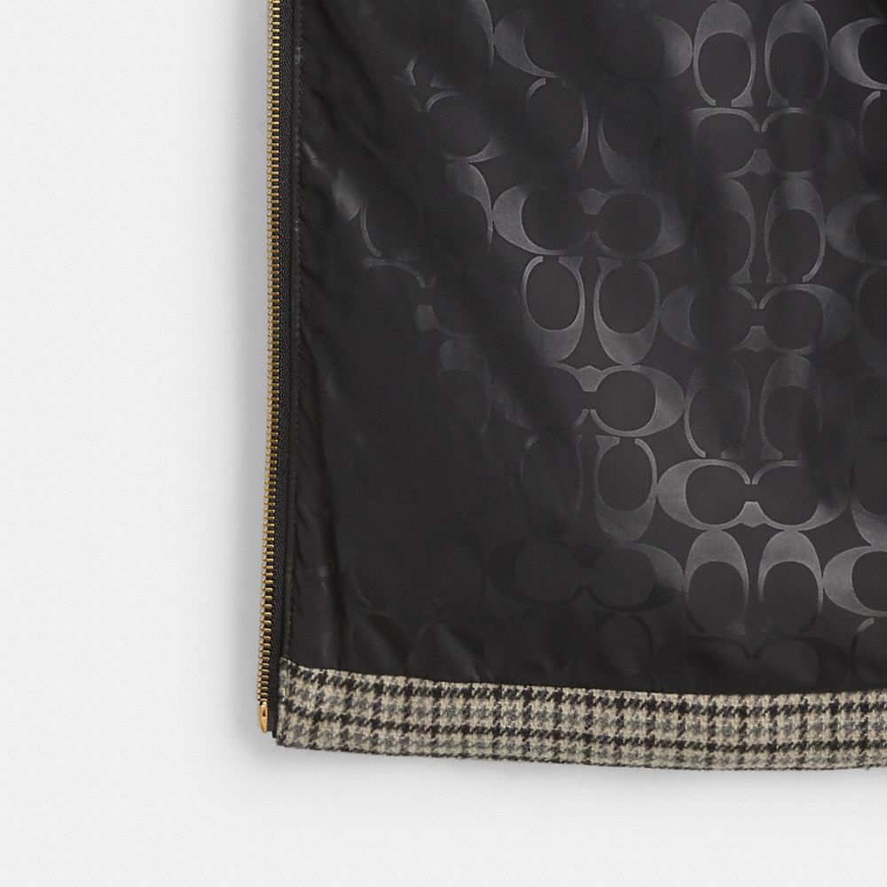 Coach Wool Puffer Houndstooth
