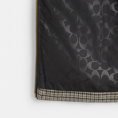 Coach Wool Puffer Houndstooth