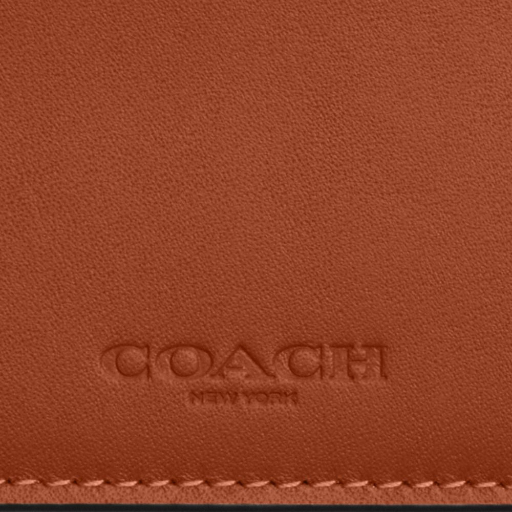 Coach Zip Card Case Gunmetal Tan