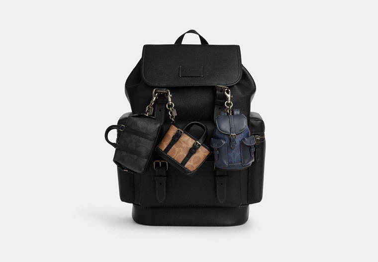 Men's Mini Bag Charms Gunmetal-Charcoal-Black Gunmetal-Charcoal-Black