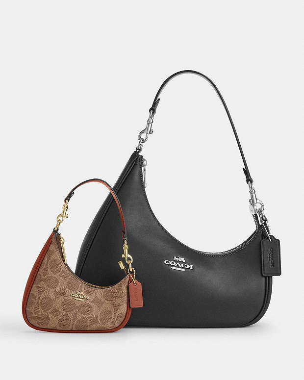 Mini Twisted Teri Bag Charm In Signature Canvas Signature Canvas-Im-Tan-Caramel Signature Canvas-Im-Tan-Caramel