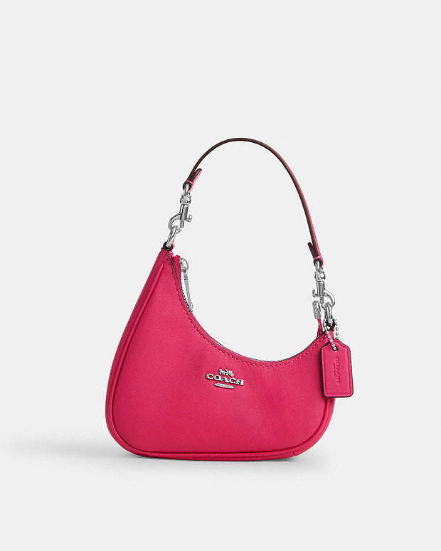 Mini Twisted Teri Bag Charm Smooth Leather-Sv-Dragon Fruit Smooth Leather-Sv-Dragon Fruit