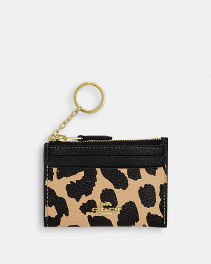 Mini Skinny Id Case With Leopard Print Gold-Leopard Multi Gold-Leopard Multi