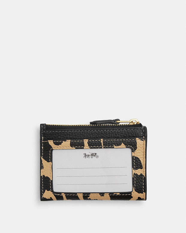 Mini Skinny Id Case With Leopard Print Gold-Leopard Multi Gold-Leopard Multi