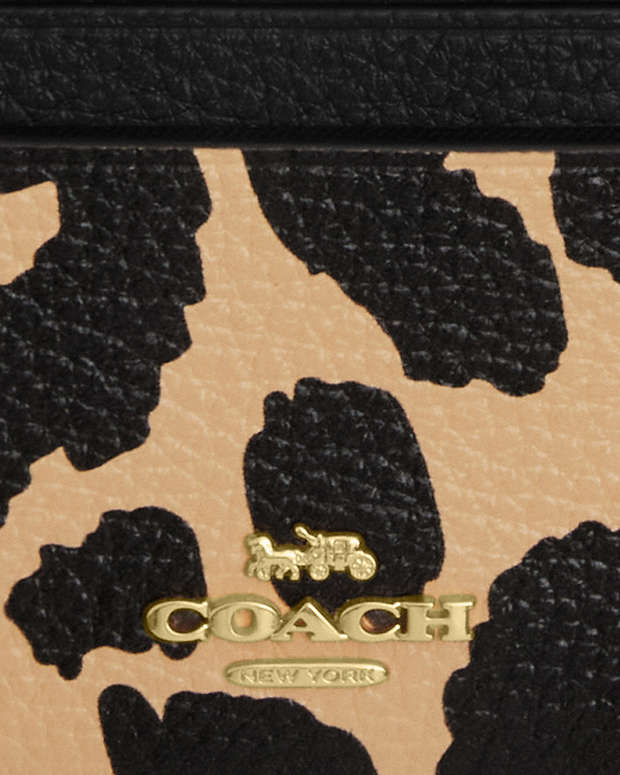 Mini Skinny Id Case With Leopard Print Gold-Leopard Multi Gold-Leopard Multi