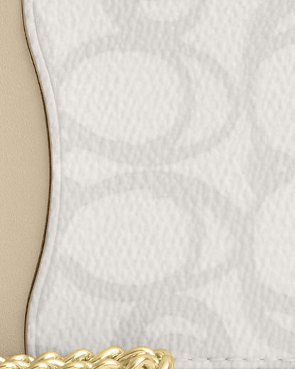 Zip Card Case In Sketch Signature Canvas Signature Canvas-Gold-Ivory Signature Canvas-Gold-Ivory