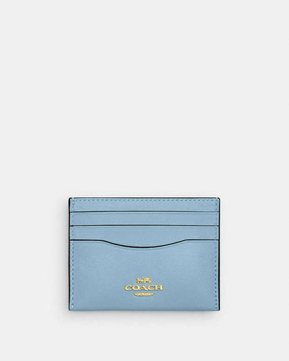Slim Id Card Case Glazed Leather-Im-Powder Blue Glazed Leather-Im-Powder Blue