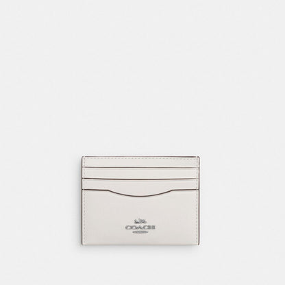 Coach Slim Id Card Case Silver Chalk