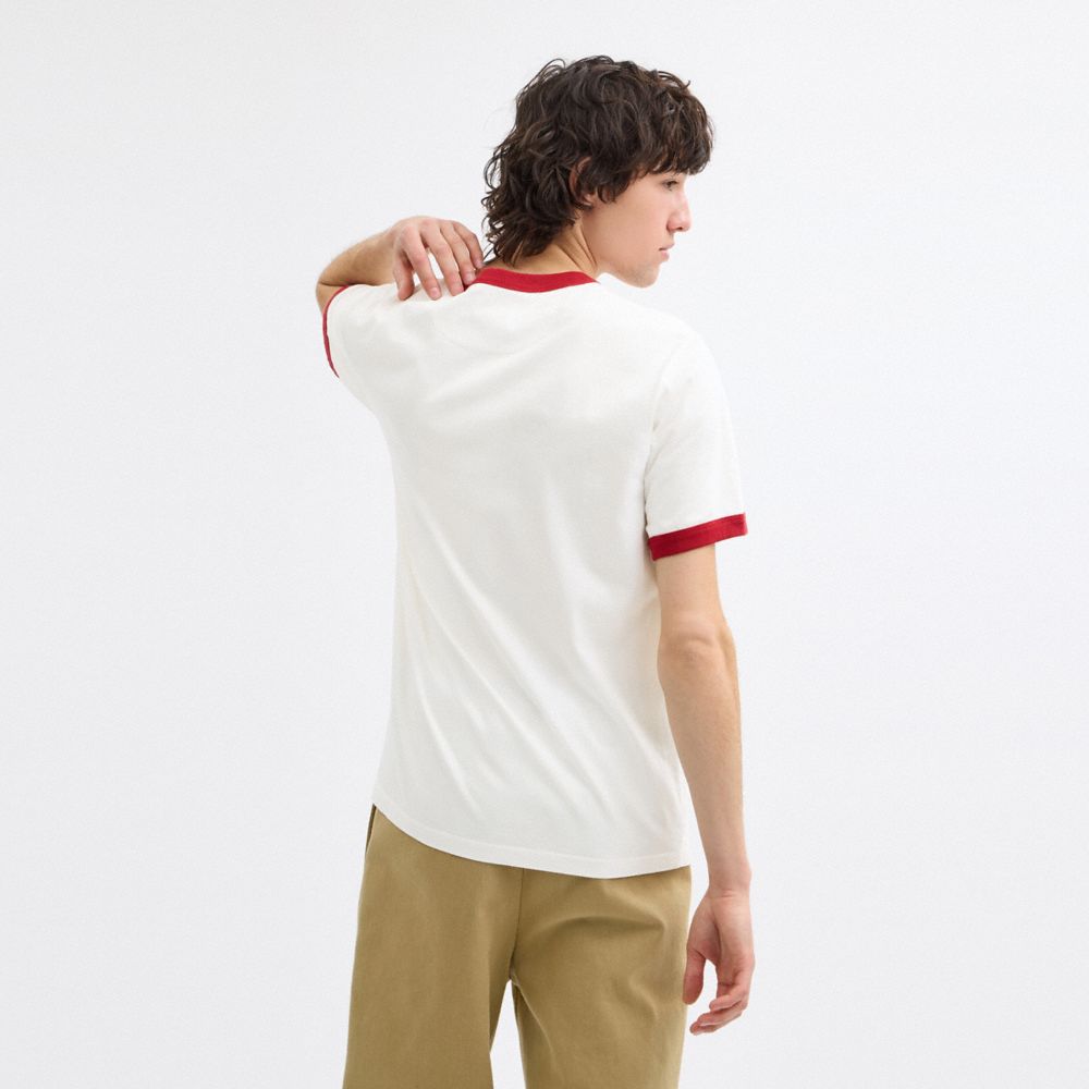 Coach Rainbow Ringer T Shirt White