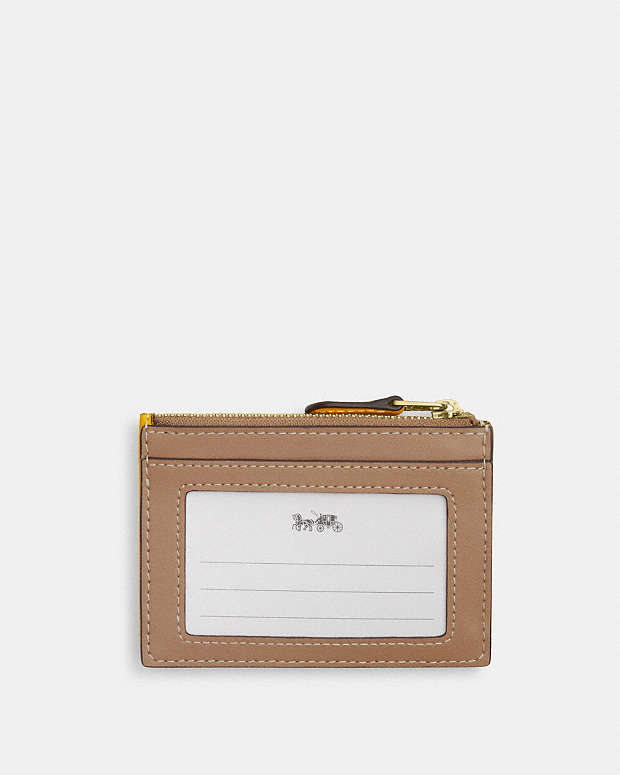 Mini Skinny Id Case With Plaid Print Im-Bright Maize Multi Im-Bright Maize Multi