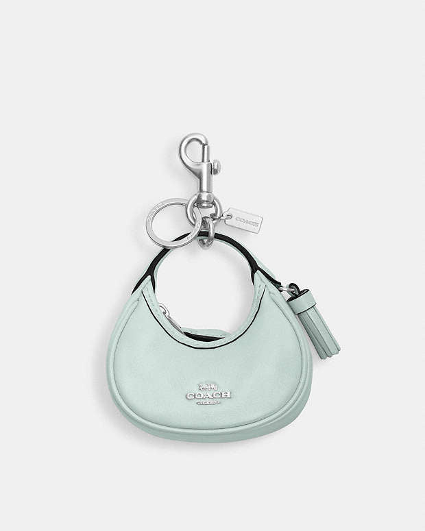 Mini Carmen Bag Charm Pearlized Leather-Silver-Green Pearlized Leather-Silver-Green