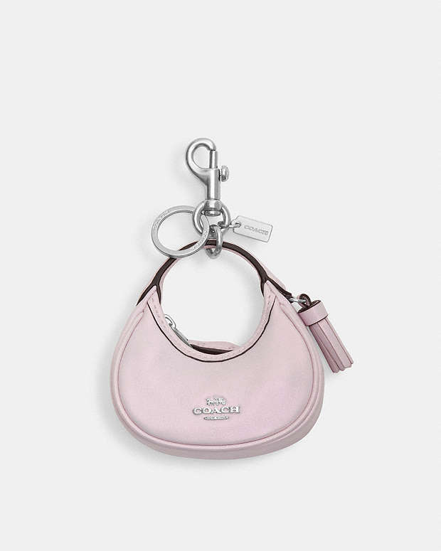 Mini Carmen Bag Charm Pearlized Leather-Silver-Pink Pearlized Leather-Silver-Pink