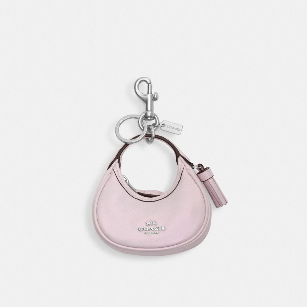 Mini Carmen Bag Charm Pearlized Leather-Silver-Pink Pearlized Leather-Silver-Pink
