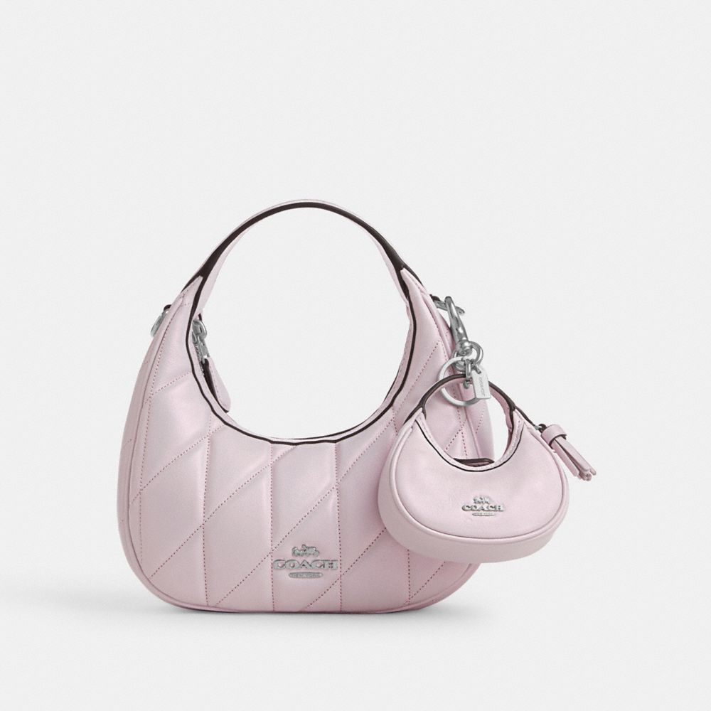 Mini Carmen Bag Charm Pearlized Leather-Silver-Pink Pearlized Leather-Silver-Pink