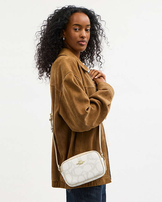 Mini Jamie Camera Bag In Sketch Signature Canvas Signature Canvas-Gold-Ivory Signature Canvas-Gold-Ivory
