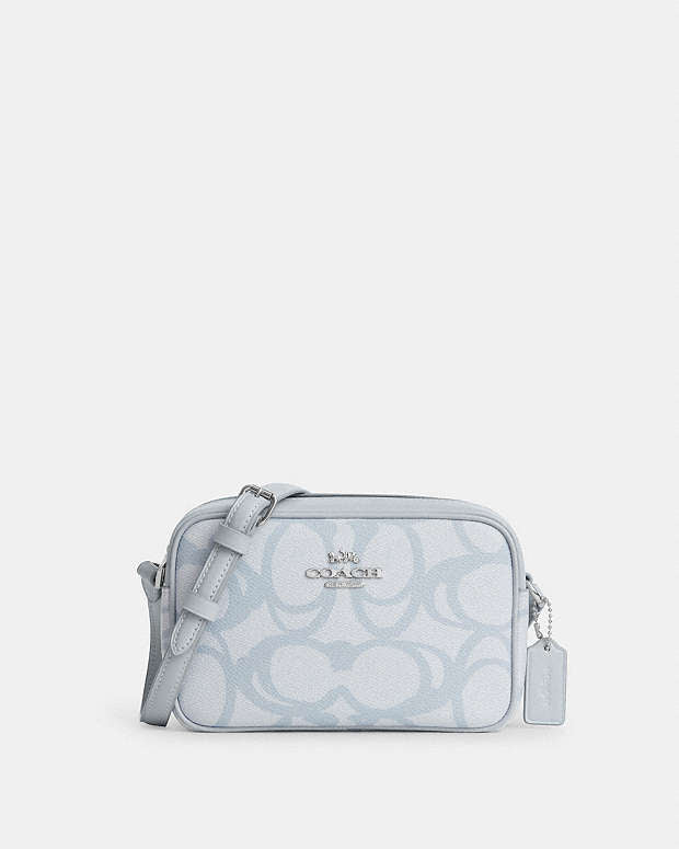 Mini Jamie Camera Bag In Sketch Signature Canvas Signature Canvas-Silver-Ice Blue Signature Canvas-Silver-Ice Blue
