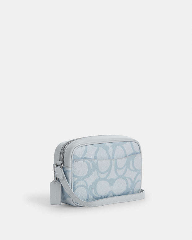 Mini Jamie Camera Bag In Sketch Signature Canvas Signature Canvas-Silver-Ice Blue Signature Canvas-Silver-Ice Blue