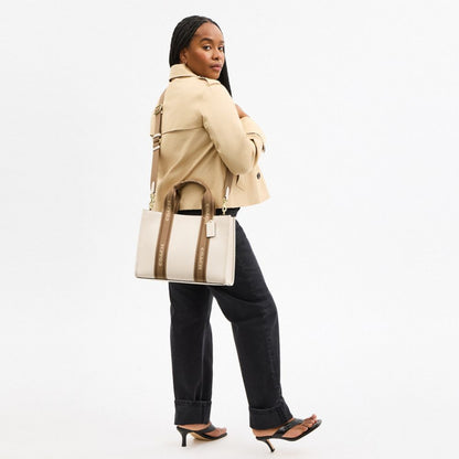 Coach Smith Tote Bag Gold Chalk Multi