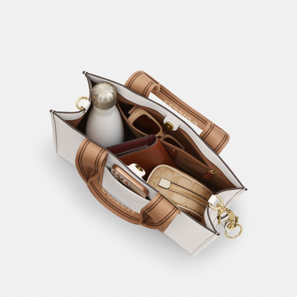 Coach Smith Tote Bag Gold Chalk Multi