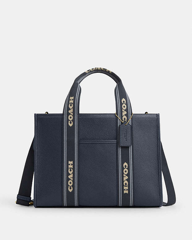 Smith Tote Bag Pebbled Leather-Gold-Denim Multi Pebbled Leather-Gold-Denim Multi