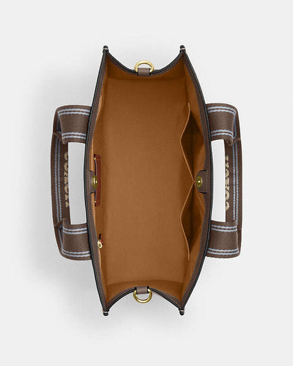 Smith Tote Bag Pebbled Leather-Gold-Dark Stone Pebbled Leather-Gold-Dark Stone