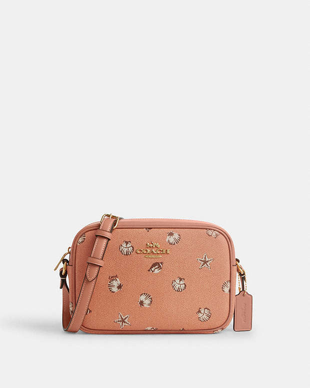 Coach Jamie Camera Bag With Shell Print Coated Canvas-Im-Coral-Sunrise ...