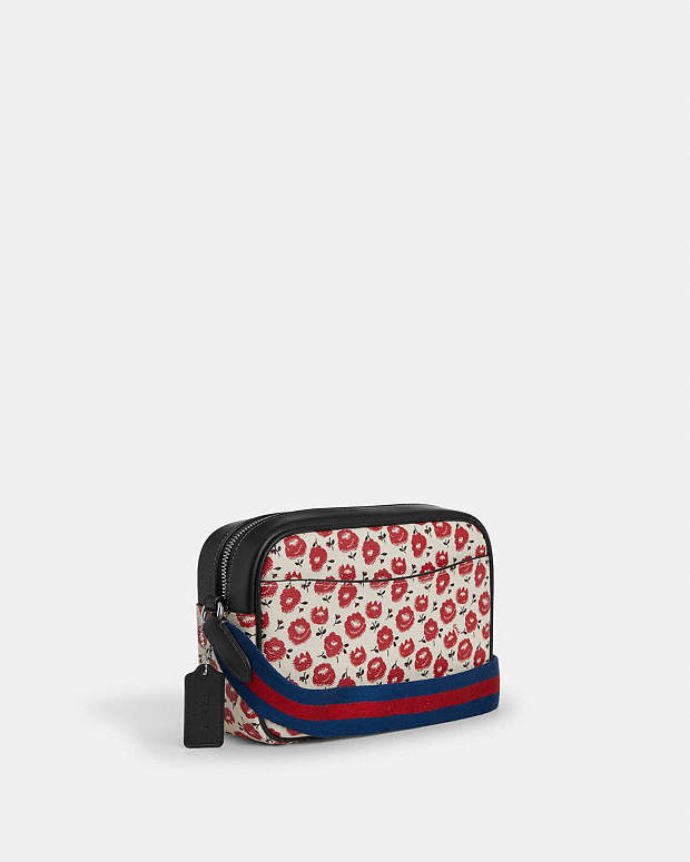 Jamie Camera Bag With Floral Print Silver-Chalk-Black Multi Silver-Chalk-Black Multi