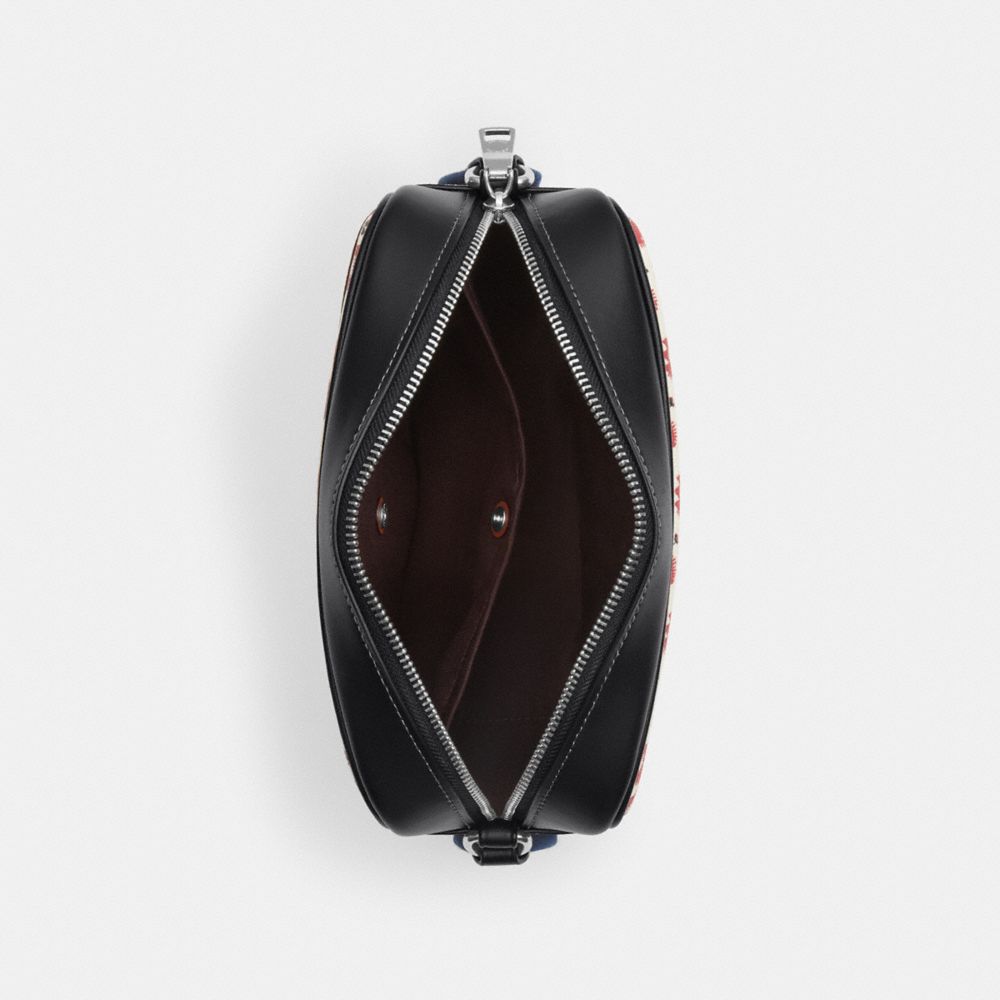 Coach Jamie Camera Bag With Floral Print Silver