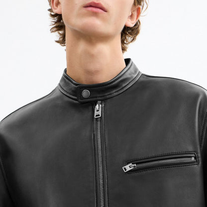 Coach Leather Racer Jacket Black