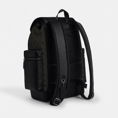 Coach Sprint Backpack In Signature Jacquard Black Copper Black