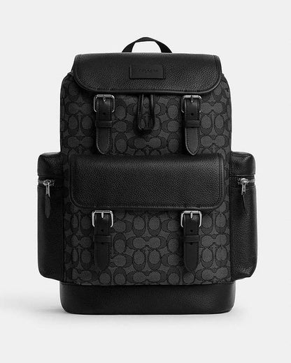 Sprint Backpack In Signature Jacquard Signature Jacquard-Silver-Charcoal-Black Signature Jacquard-Silver-Charcoal-Black
