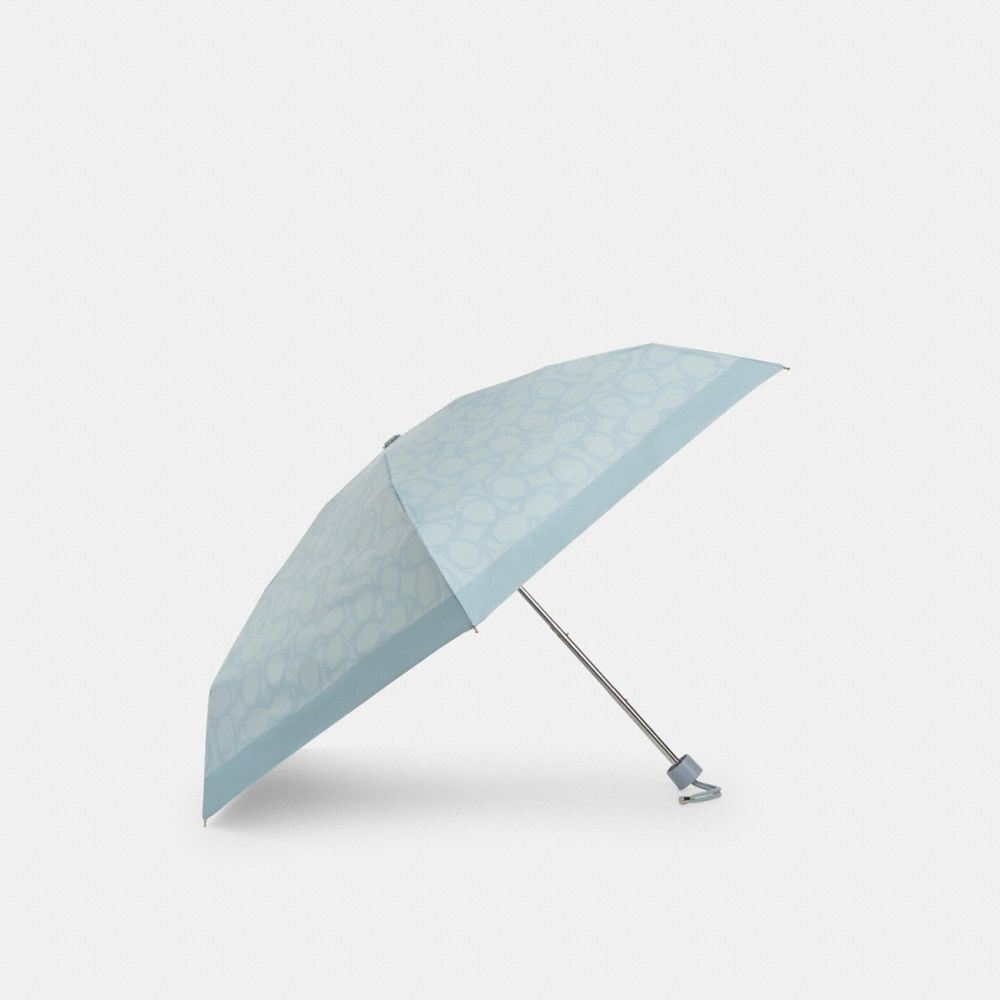 Uv Protection Mini Umbrella In Sketch Signature Print Signature Canvas-Silver-Ice Blue Signature Canvas-Silver-Ice Blue