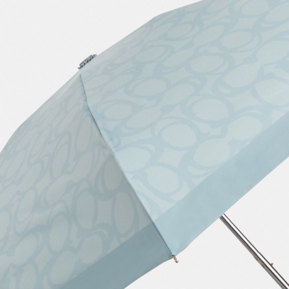 Uv Protection Mini Umbrella In Sketch Signature Print Signature Canvas-Silver-Ice Blue Signature Canvas-Silver-Ice Blue