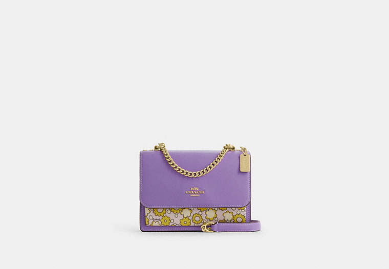 Mini Klare Crossbody Bag In Colorblock With Floral Print Coated Canvas-Im-Lilac Multi Coated Canvas-Im-Lilac Multi