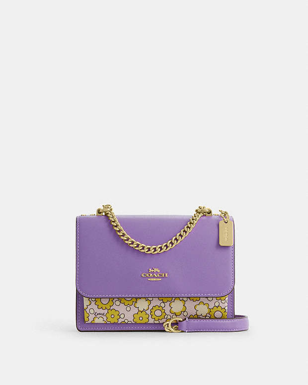Mini Klare Crossbody Bag In Colorblock With Floral Print Im-Lilac Multi Im-Lilac Multi