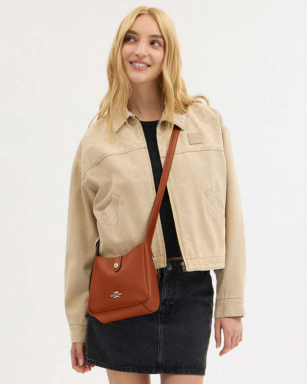 Hadley Mini Crossbody Bag Smooth Leather-Gold-Tan Smooth Leather-Gold-Tan