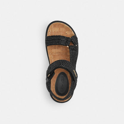 Coach Sport Sandal Black