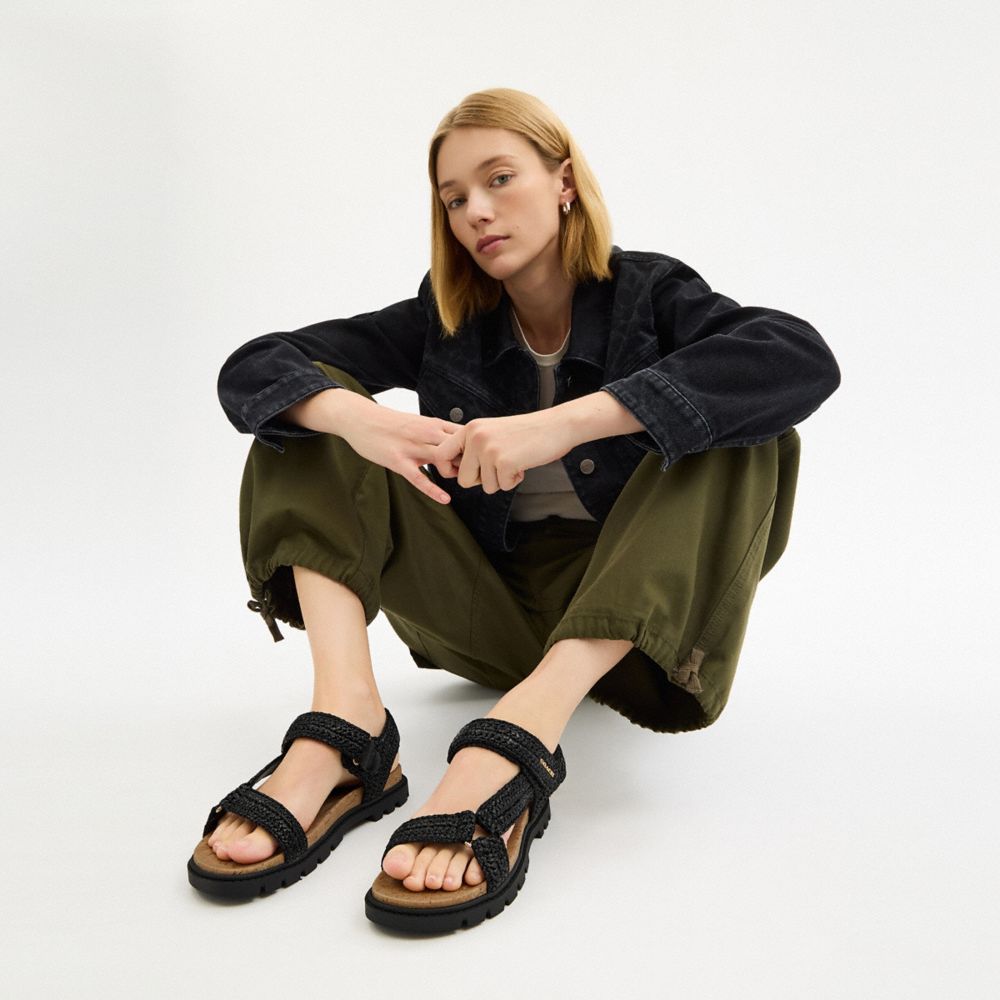 Coach Sport Sandal Black
