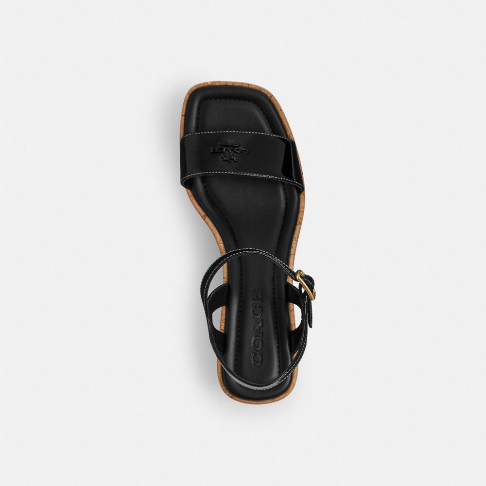 Coach Hale Cork Sandal Black