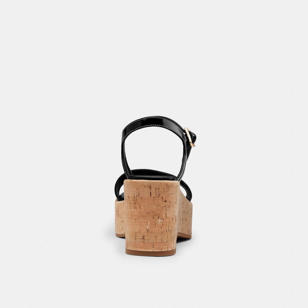 Coach Hale Cork Sandal Black