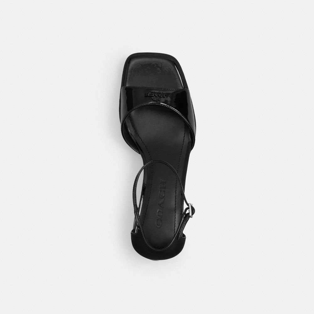 Coach Block Heel Sandal Black