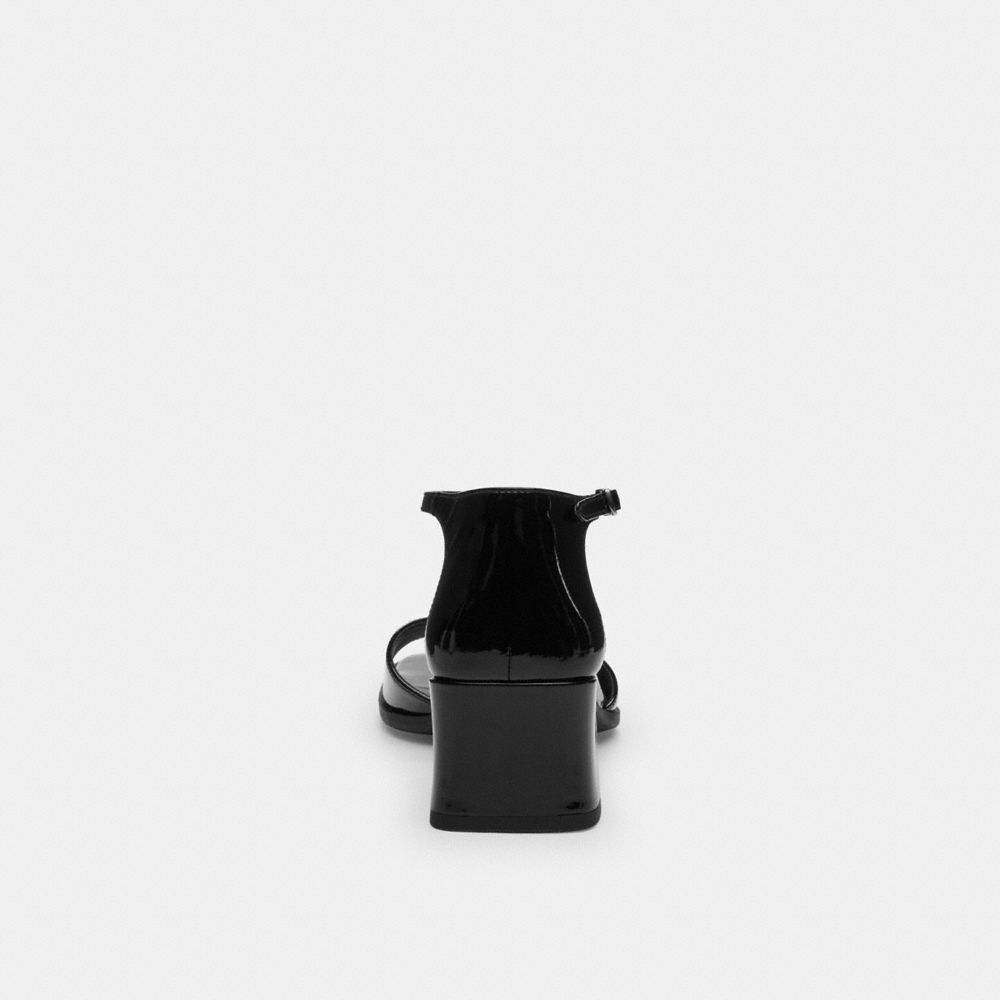 Coach Block Heel Sandal Black
