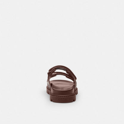 Coach Two Band Sport Slide In Signature Jacquard Oak Maple