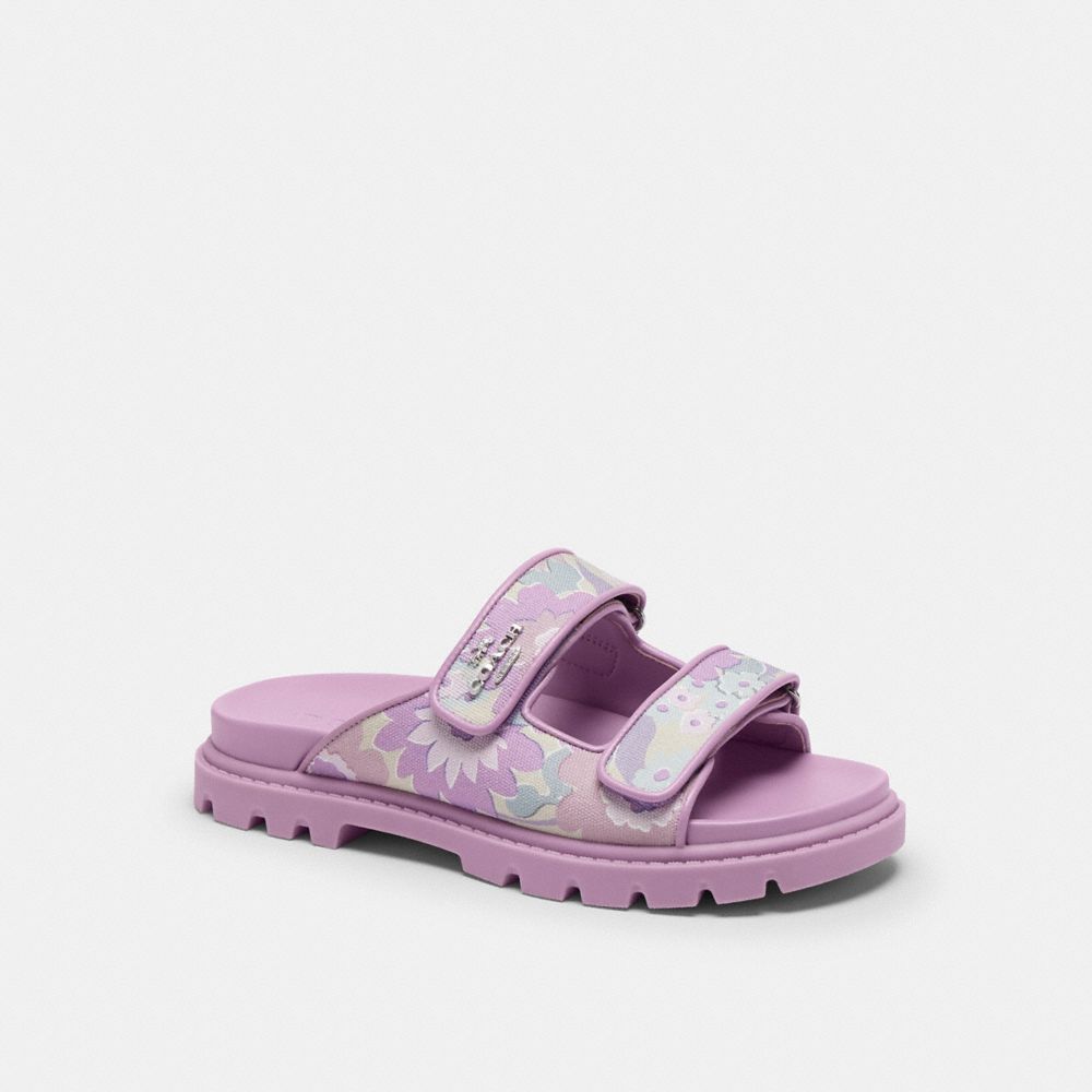 Coach Two Band Sport Slide With Floral Print Lily