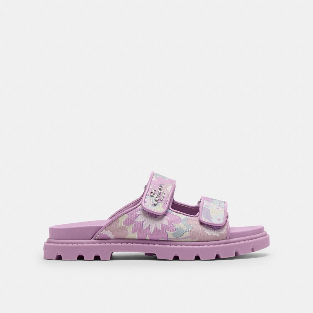 Coach Two Band Sport Slide With Floral Print Lily