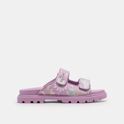 Coach Two Band Sport Slide With Floral Print Lily