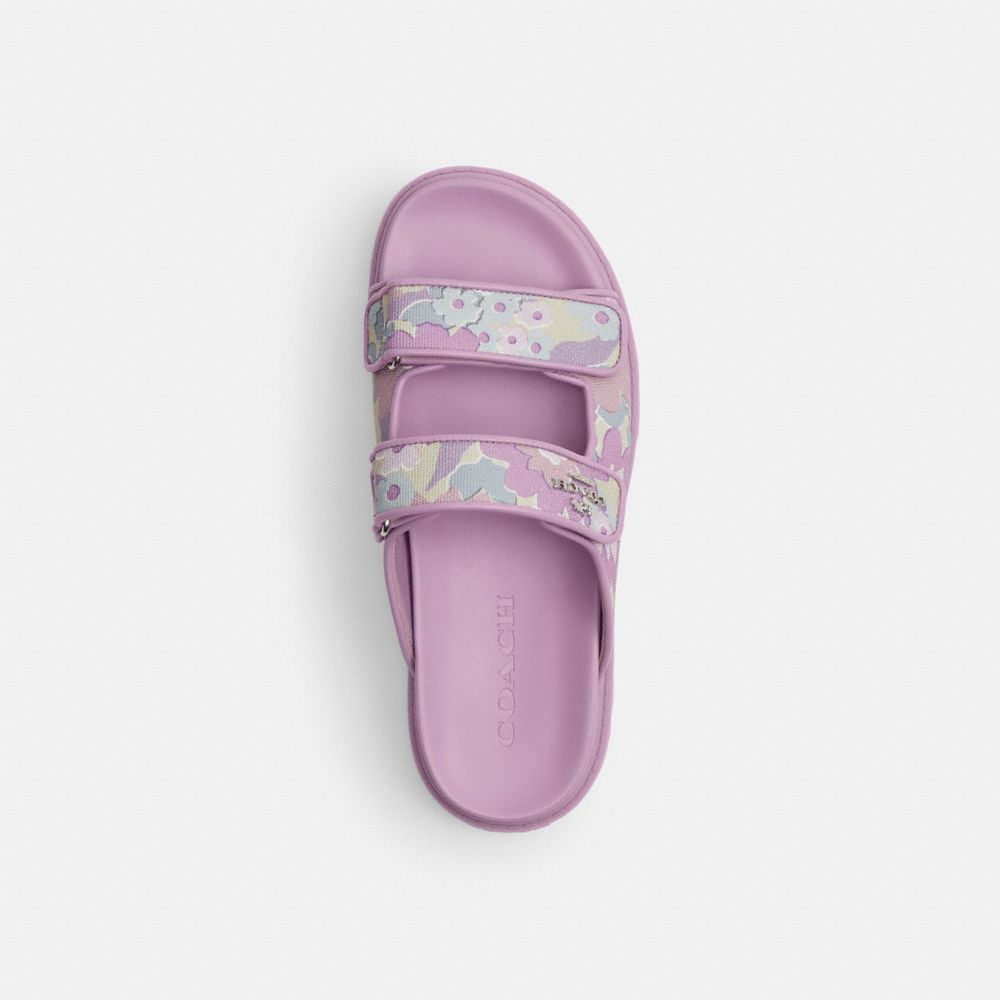 Coach Two Band Sport Slide With Floral Print Lily