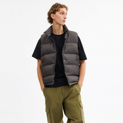 Coach Solid Down Vest Dark Heather Grey